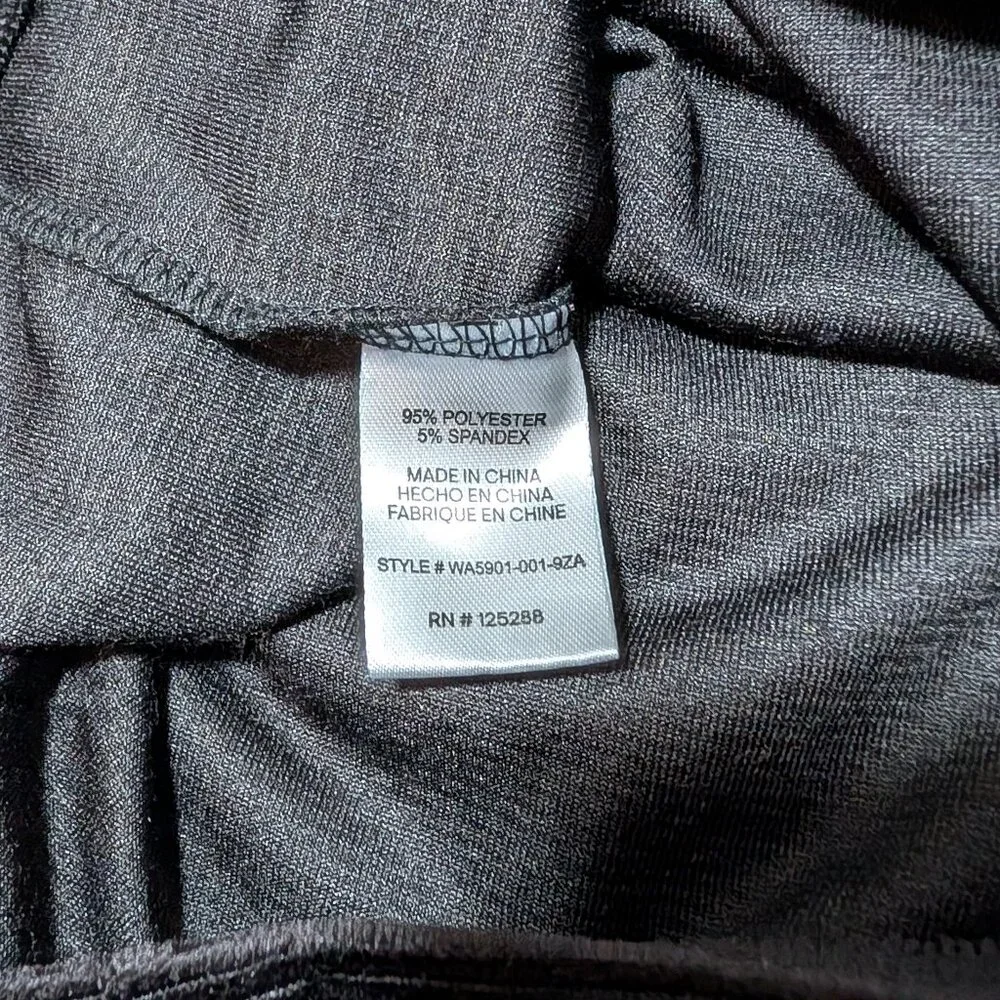 BearPaw‎ Black Velour Corduroy Slim Ankle Lounge Stretch Pants Women's Medium